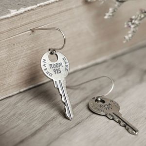 Halloween Sterling Silver 925 Key Earrings